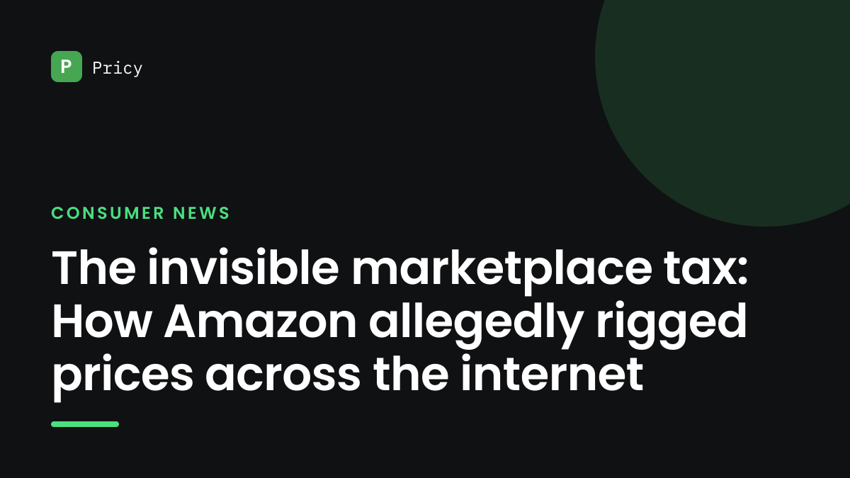 A person sitting at a wooden desk comparing prices on a laptop and a smartphone
